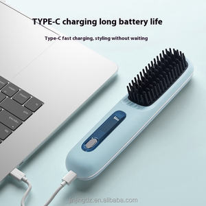 Mini <span class=keywords><strong>cepillo</strong></span> eléctrico inalámbrico recargable Usb de iones negativos portátil, peine <span class=keywords><strong>alisador</strong></span> de pelo, sustituto de <span class=keywords><strong>Tymo</strong></span> - Product Image 3