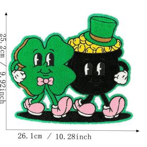 Parche Grande Termoadhesivo de Chenilla con Borde Dorado Brillante para el Día de San Patricio, para Decoración de Gorras y Sudaderas - Product Image 4