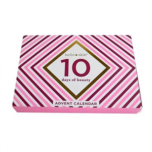 Caja <span class=keywords><strong>de</strong></span> Calendario <span class=keywords><strong>de</strong></span> Adviento Navideño Personalizada con Ventana Desprendible y Compartimentos Numerados, Empaque <span class=keywords><strong>de</strong></span> Regalo para Venta Minorista Festiva - Product Image 1