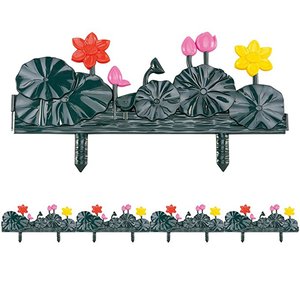 <strong>Edgings</strong> Lawn Flowerbeds Plant <strong>Borders</strong> Easy Installation <strong>Wood</strong> Looking Garden Fence White Indoor/Outdoor Nature Courtyard - Product Image 6