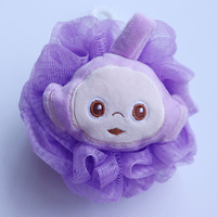 Éponges de douche pour bébé enfants pouf en maille coloré mignon bouffée de corps en forme d'animal luffa boule de bain éponge de mer peau propre
