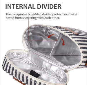 Sac isotherme pour 2 bouteilles de vin, sac isotherme pour vin - Product Image 2