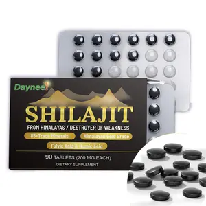 自有品牌shilajit片剂干100纯提取物胶囊原装harz批发天然喜马拉雅纯shilajit片剂