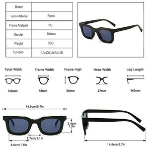 Lunettes de soleil tendance 2024, style rétro, couleur gelée, dégradé punk, UV400, petites lunettes carrées pour hommes et femmes - Product Image 6