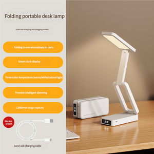 Fabrika masa lambası okul okuma lambası <span class=keywords><strong>USB</strong></span> şarj katlanır masa lambası Modern 2400mah pil şarj edilebilir <span class=keywords><strong>Led</strong></span> masa lambası - Product Image 2