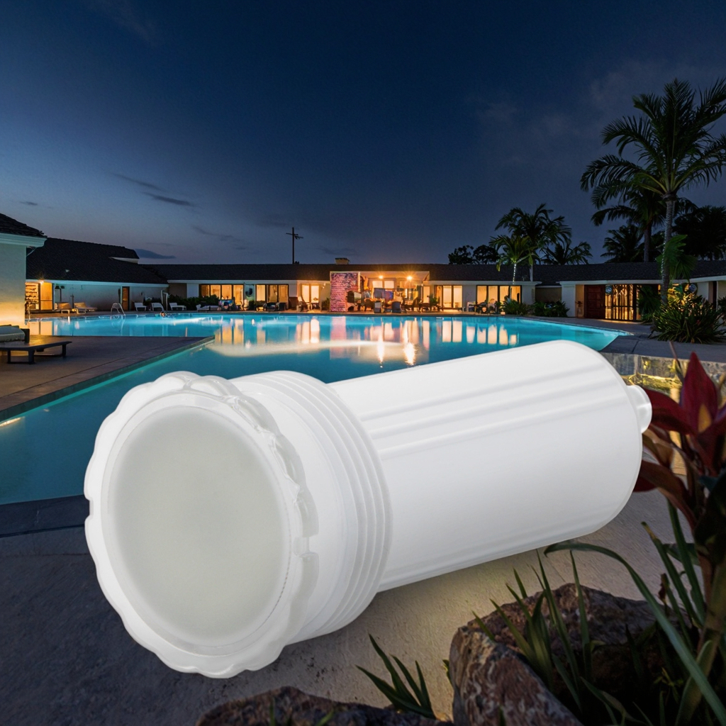 Huaxia IP68 1.5 Inch Nicheless LED Pool Spa Light Multicolor Changing Warm White LED Pool Light for Landscape PC Body