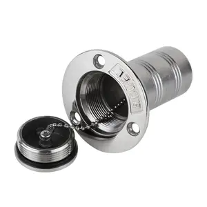 Nouveau <span class=keywords><strong>bouchon</strong></span> de remplissage et collier de réservoir de pont de <span class=keywords><strong>bateau</strong></span> en acier inoxydable 316 pour carburant marin Shenghui 1-1/2 (38 mm) - Product Image 1