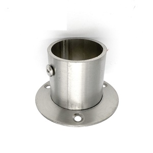 Supporti a parete in acciaio inossidabile per raccordi tubolari con flangia singola a piede alto - Product Image 5