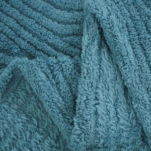 Couverture en molleton doux bleu sarcelle de conception de coupe 3D de luxe pour la décoration de la maison - Product Image 5