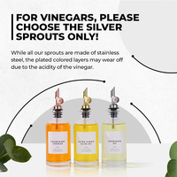 Botella de vidrio para aceite de oliva, aceite de cocina, jarabe de café, salsa de soja para cocinar, dispensador de vinagre, contenedor de aceite con boquilla de acero inoxidable