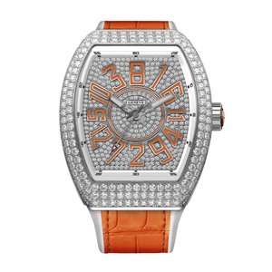 Reloj de acero inoxidable de 44mm con movimiento ciudadano Unisex de lujo, reloj de diamante completo, esfera árabe grande, manecillas luminosas, reloj Masculino - Product Image 3