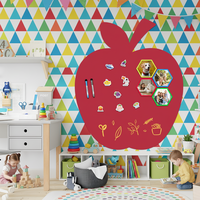 Tableau Blanc Interactif Magnétique Effaçable Écologique Style Art Déco pour Dessin et Apprentissage des Enfants, Anniversaire, Maison et École