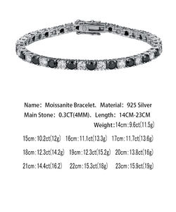 Bracelet tennis en moissanite de gros, argent sterling 925, rouge grenade, couleurs mélangées, 3 mm - 6,5 mm, VVS1 - Product Image 6