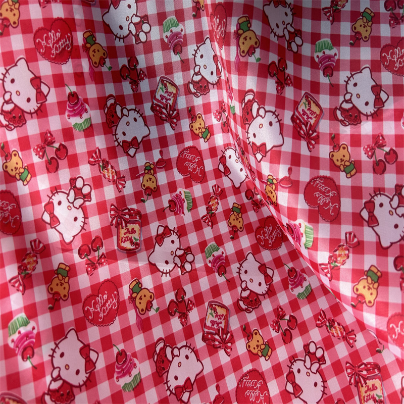 Recycled Printing Recycling 210T Polyester Taffeta Printed Fabric for Shopping Bags