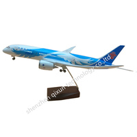 Modèles d'avions Boeing 787 AIR à l'échelle 1:130 (43 cm) avec roues et lumières LED, design personnalisé de luxe, en vente