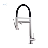 Robinet de cuisine extractible en acier inoxydable SUS304 en gros | Mitigeur brossé pivotant à 360 ° | Prix direct du fabricant OEM