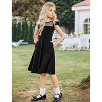 Robes d'été en mousseline pour filles, couleur unie, patchwork, mignonnes, longueur cheville, style robe de bal, vente en gros pour le quotidien et les fêtes