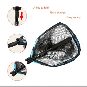 Filet de pêche en aluminium rétractable pliable flottant pour appâts, filet à colle suspendu SP008F de 100 cm - Product Image 2