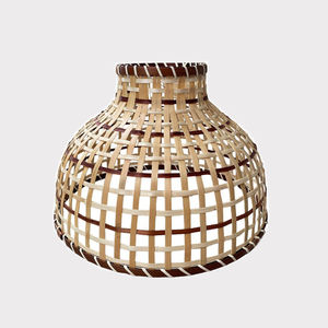 Pantalla de Lámpara Hecha a Mano, Pantalla de Lámpara Tejida de Ratán Natural, Cubierta de Iluminación Ecológica Hecha a Mano para Lámpara Colgante, Decoración del Hogar - Product Image 1