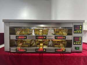 Kabinet Pemanas Daging Burger/Patty Listrik 6 Tray, Mesin Penghangat Sayuran dan Steak yang Sudah Dimasak, Kontrol Suhu dan Waktu Digital - Product Image 1