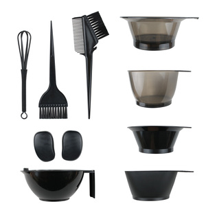 Kit professionnel de coloration capillaire en plastique pour salon et usage domestique, avec pinceau de teinture, bol de teinture, protège-oreilles, mélangeur et brosse à cheveux, outil DIY - Product Image 1