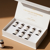 Boîtes rigides haut de gamme personnalisées avec estampage à chaud et fermeture magnétique pour l'emballage de peptides de collagène