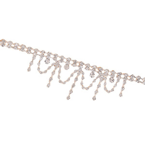 2023 nueva moda multicapa <span class=keywords><strong>Flash</strong></span> diamante borla tobillo cadena verano playa Sexy diamantes de imitación Top clasificado pulsera de tobillo - Product Image 4