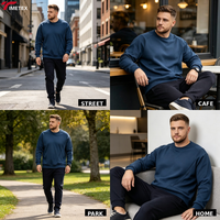 Sweat-shirt technique en molleton respirant à col rond pour homme TIMETEX, en coton, coupe oversize, grandes tailles, vente en gros OEM