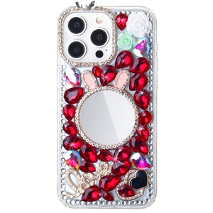 Wholesale Luxury Diamond Pearl Glitter Mirror Bling TPU+PC Mobile Phone Case Magnetic Ring Holder Shockproof Multi Colors for - Product Image 4