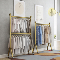 Nouvelle arrivée en usine, moderne, vente en gros, porte-manteau double réglable et mobile pour salle de bain, séchoir à linge durable