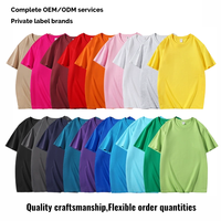 T-shirt en coton 100% 240GSM, coupe ample, style streetwear, impression de logo personnalisé, t-shirt uni, t-shirt pour homme, coupe ample