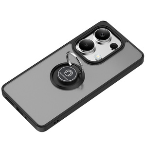 Chống Dấu Vân Tay Matte Da CD Mô Hình 360 Người Giữ Nhẫn Đứng Từ Trường Hợp Điện Thoại Cho Redmi Lưu Ý 15 Pro Pro + 14S - Product Image 3