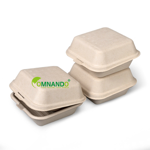 Eco-Friendly 100% compostable bagasse food container lunch boxes takeaway packaging