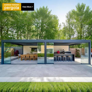 פרגולה ממונעת גג ממונעת עם דלתות זכוכית מתקפלת - Product Image 4