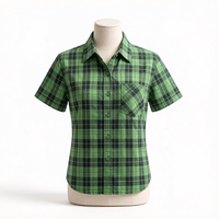 Ensemble de chemises à carreaux personnalisées OEM, chemises hawaïennes en gros ODM, uniformes de scout pour Jamboree, vêtements assortis en gros pour événements de camping pour hommes et femmes
