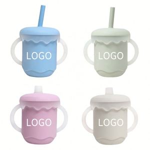 Vaso de Silicona Reutilizable Ecológico para Bebés, Antiderrames, a Prueba de Fugas, de Grado Alimenticio, Libre de BPA, con Boquilla Suave, para Niños Pequeños, para la Hora de Comer - Product Image 2