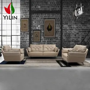 Новый Современный итальянский Godrej кожаный диван и Фошань мебель секционные диван набор конструкций