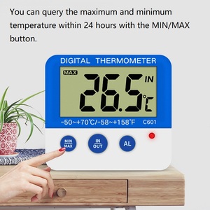 Nhiệt Kế Tủ Lạnh Quan Sát Và Phát Hiện Chính Xác Màn Hình LCD Lớn Chất Lượng Cao - Product Image 3