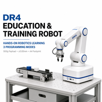 Bras robotisé de bureau industriel MZD à 4 axes DR4 avec moteur et PLC, charge utile de 500 g, portée de 440 mm, pour l'éducation et la formation