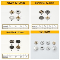 Broches Magnéticos de Cobre de 12.5mm y 15mm con Orificios, 4 Piezas, para Chaquetas y Bolsos
