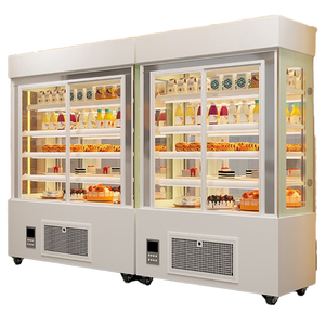 Vitrine réfrigérée commerciale pour gâteaux avec porte coulissante avant/arrière, vitrine de boulangerie - Product Image 1