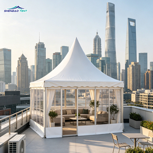 <span class=keywords><strong>Carpa</strong></span> Pagoda Transparente <span class=keywords><strong>3x3</strong></span> de Techo Alto, <span class=keywords><strong>Carpa</strong></span> de Lujo para Exposiciones con <span class=keywords><strong>Cortinas</strong></span> Laterales para Fiestas y Cenas junto al Lago - Product Image 3
