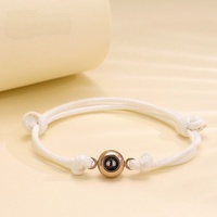 Bracelet de projection tressé coloré réglable, bracelet d'amitié assorti pour couple, bijoux unisexes pour hommes et femmes