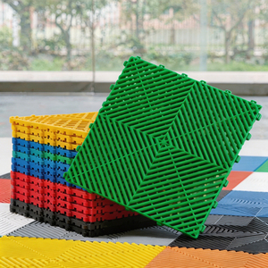 Multi-Color <b>Interlocking</b> PP Polypropylene <b>Floor</b> Tiles Anti-Slip Car Wash Garage <b>Floor</b> <b>Mats</b> Industrial Plastic Grate Panels for D - Product Image 1