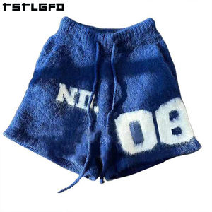 Custom Unisex Mohair Wool <strong>Shorts</strong> Pants Print Oversized <strong>Below</strong> <strong>Knee</strong> Drawstring Streetwear Fluffy Fuzzy Kinit Mohair <strong>Shorts</strong> for <strong>Men</strong> - Product Image 1