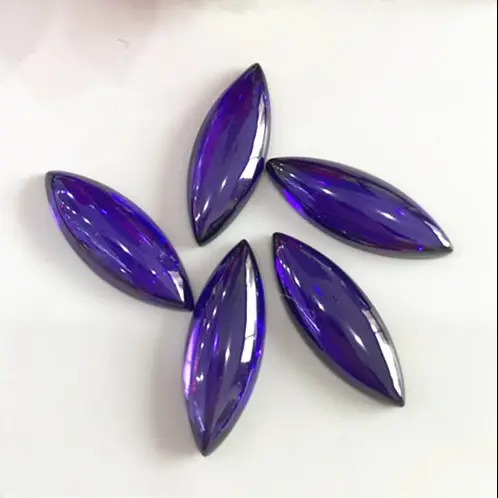 loose amethyst 3A flat back marquise cabochon cubic zirconia