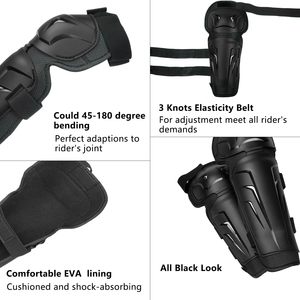 Ensemble d'armure de motocross ajustable pour homme, personnalisable, 4 pièces, genouillères et coudières, protection anti-choc pour les jambes, pour la course de moto tout-terrain - Product Image 3