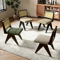 Chaise de salle à manger moderne, chaise d'appoint haut de gamme en tissu rembourré, chaises minimalistes sans accoudoirs, mobilier de restaurant et d'hôtel