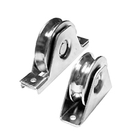 Roue de roulette de roulements simples d'acier inoxydable U/V/H/Y Groove roue de porte coulissante interne