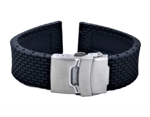 Bracelets de montre intelligente classiques JD031, en silicone noir, résistants à l'eau, unisexes, logo personnalisé, tailles 18-24 mm, bracelet en silicone - Product Image 5